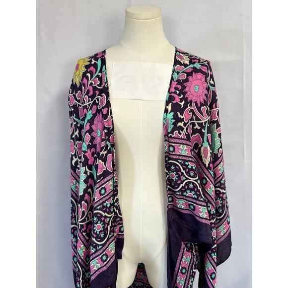 Women’s Purple Floral Kaftan OSFM - Picture 1 of 3